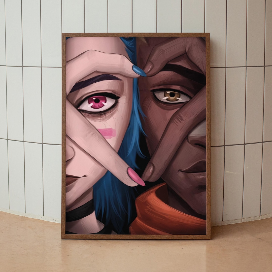 Arcane Jinx and Ekko Love Poster, Arcane Wall Art, Jinx Ekko, League of ...
