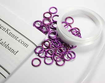 DIY-Set Halsband Lila-Weiß