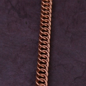 Halskette aus Kupfer aus Kettenringen in Half Persian 4in1 Kettengewebe. Königskette.  Schmuck von KettenKunst