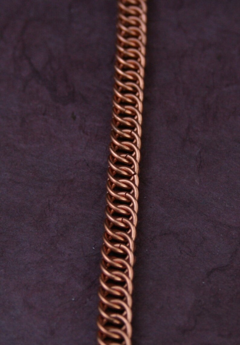 Halskette aus Kupfer aus Kettenringen in Half Persian 4in1 Kettengewebe. Königskette.  Schmuck von KettenKunst