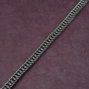 Halskette aus Edelstahl aus Kettenringen in Half Persian Kettengewebe. Schmuck von KettenKunst