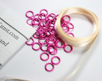 DIY-Set Halsband Pink-Samtweiß