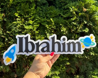 Personalized Space Name Sign: Layered Acrylic Nursery Decor