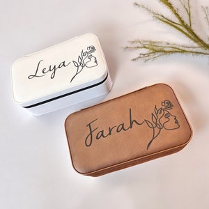 Regalos para mamá: Joyero personalizado, joyero de lujo, joyero personalizado, joyero pequeño, joyero portátil