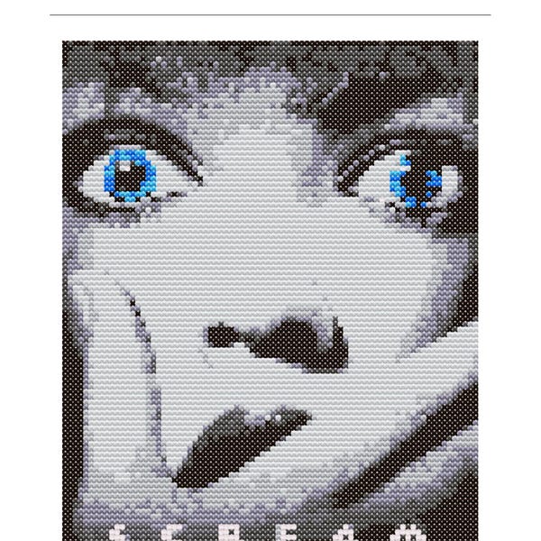 Scream Poster cross stitch pattern