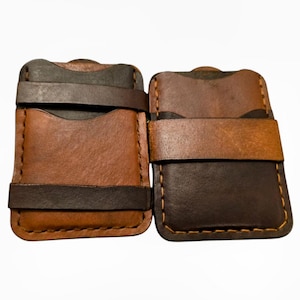 Cartera mágica estilo lechero hecha a mano / Cuero curtido vegetal / Varios colores disponibles