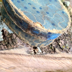 Primitive Blue Stacking Boxes, Blue Calico Box set, Early and Old Look, Antique look, storage boxes,  pantry boxes