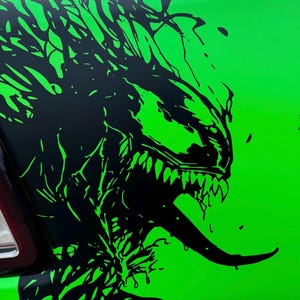 Calcomanía para coche de Venom / Adhesivo de vinilo de superhéroe de Marvel