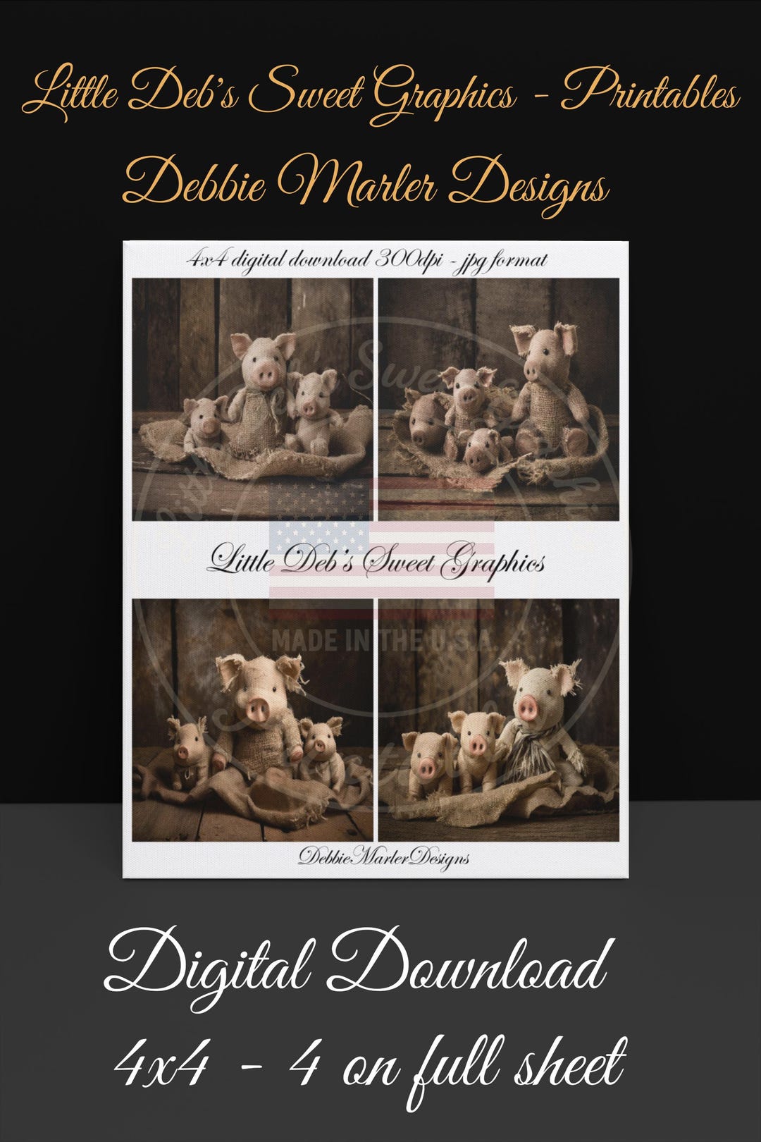 Pig Rag Doll Printable: 4