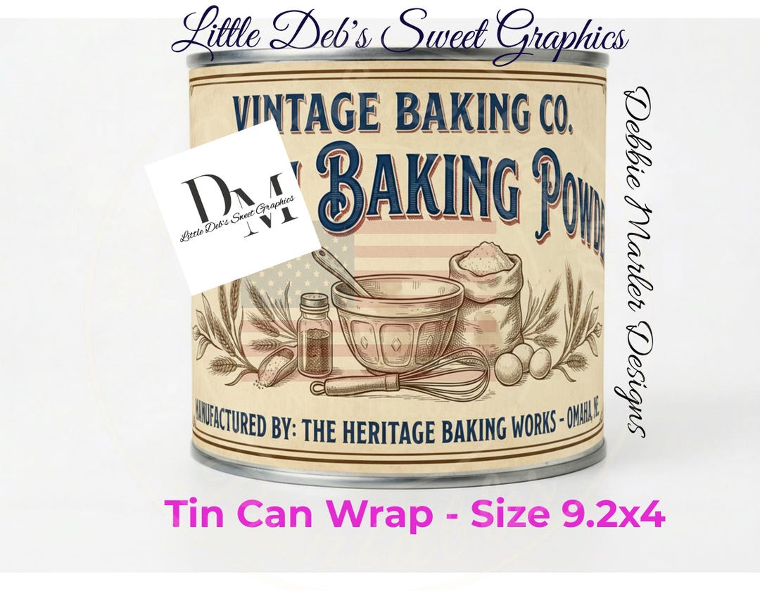 Primitive Farmhouse - Vintage Premium Baking Co. - Powder - Pantry ...