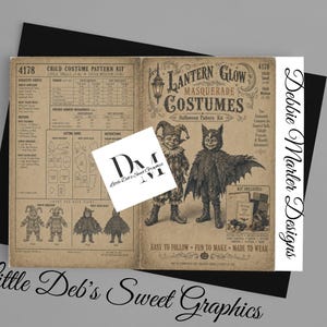 Kit de patrones de costura para disfraces de descarga digital - Bestia Cuervo de Halloween, Duende - Similar a los patrones de McCalls y Simplicity - Etiqueta para coser, enlatar y envasar