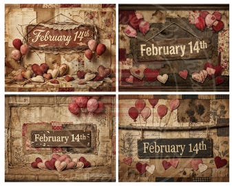 Farmhouse Valentine's Day Printable - Balloons & Hearts (Digital Download)