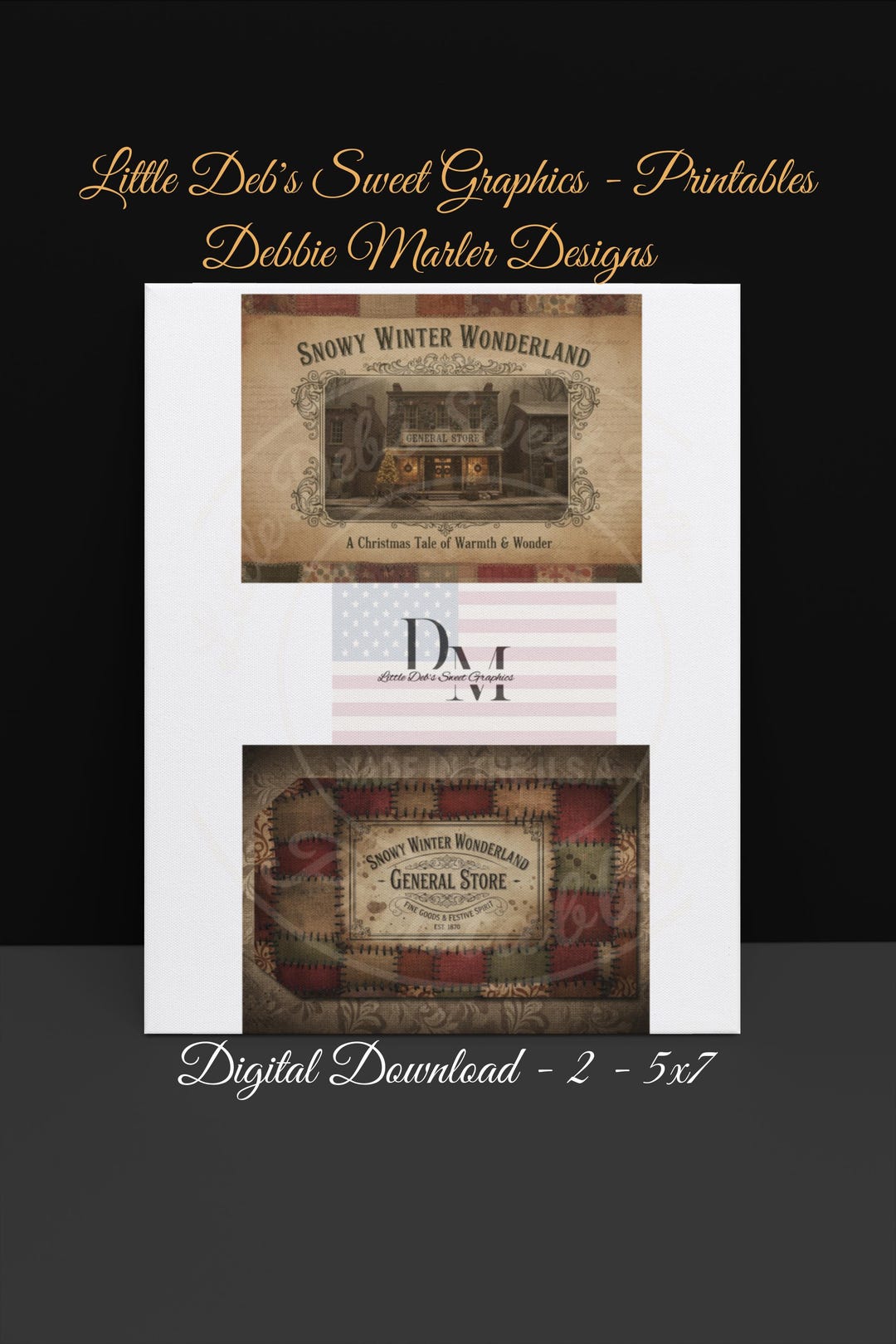 Winter Rustic Labels Farmhouse Christmas Labels - Snowy Winter Wonderland General Store ...