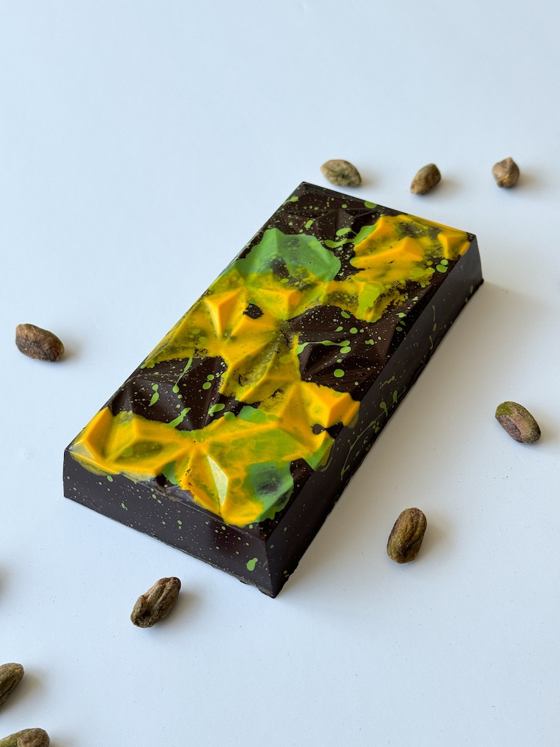Pistachio Kataifi Chocolate Bar Dubai Inspired Extra Thick Viral Dubai Chocolate Bar, High