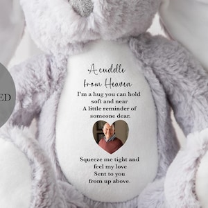 Cuddle From Heaven Teddy Bear, Memorial Gift for Loss of a Loved One, Bereavement Keepsake, Sympathy Gift UK, Comforting Grief Support Teddy