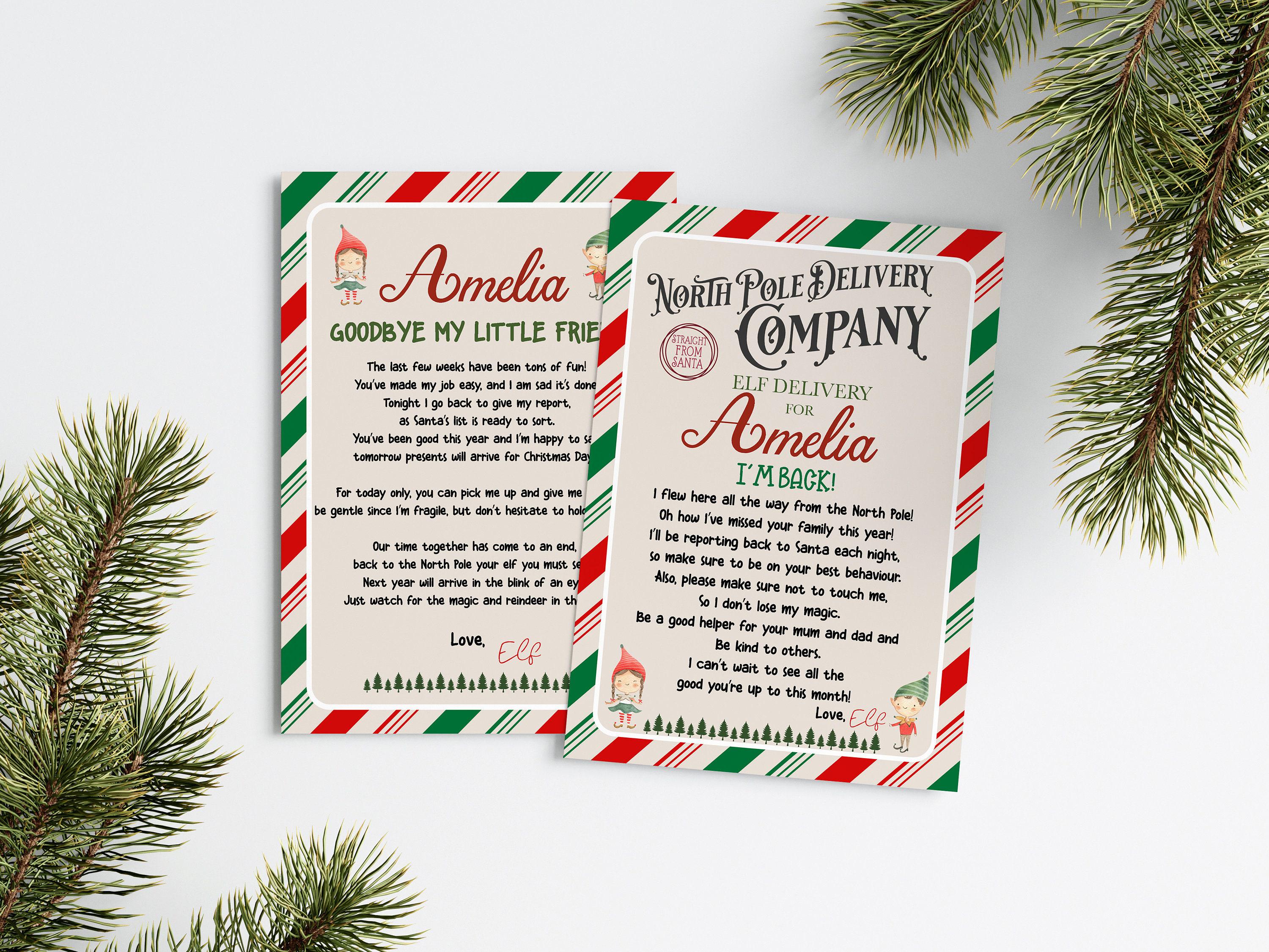 Elf Arrival Box, Elf Delivery, Personalised, Elf Arrival Kit