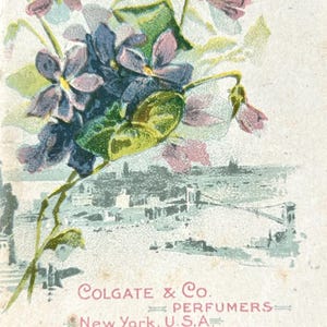 Victorian Miniature Advertising Calendar Booklet Colgate Perfume Views of NYC 1898