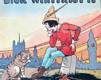 Dick Whittington Children&#39;s Book Illustrations by Eulalie Banks The Platt & Munk Co 1934