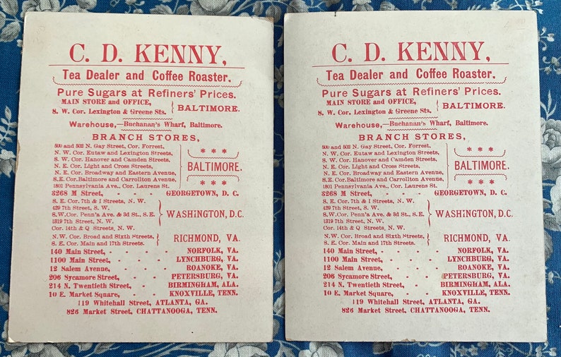 Victorian Trade Card Ladies by the Sea Shore Kenny Coffee Washington D C 1800\u2019s