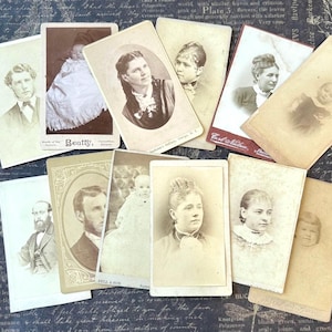 Victorian Carte de Visite Antique Photographs of Women Men Children CDV Lot 1800&#39;s