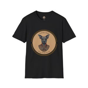 Koszulka Xoloitzcuintli Dog of the Gods Unisex Softstyle, Koszulka z grafiką Xolo Face Ancient, Meksykańska koszulka z nagim psem, Prezent dla miłośnika psów azteckich,