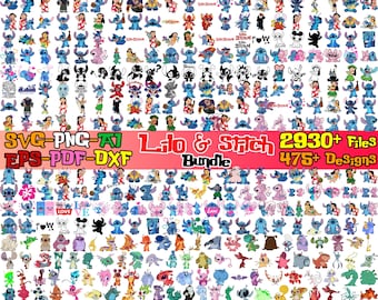 2875+ Lilo and Stitch Layered Bundle Files, Stitch svg, Stitch png, Layered Clipart Cricut, Silhouette, Vector Cut Files, 110+ UNIQUE DESIGN