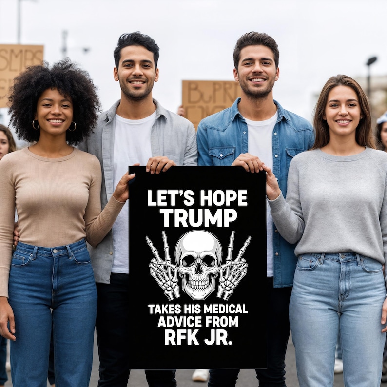 Anti Rfk Jr. Signs No Kings Protest Sign Printable – Anti-trump Protest Poster for March ...