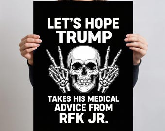 No Kings Protest Sign Printable – Anti-Trump Protest Poster For March, Political Activist Rally Sign, Political Halloween, Digital Download
