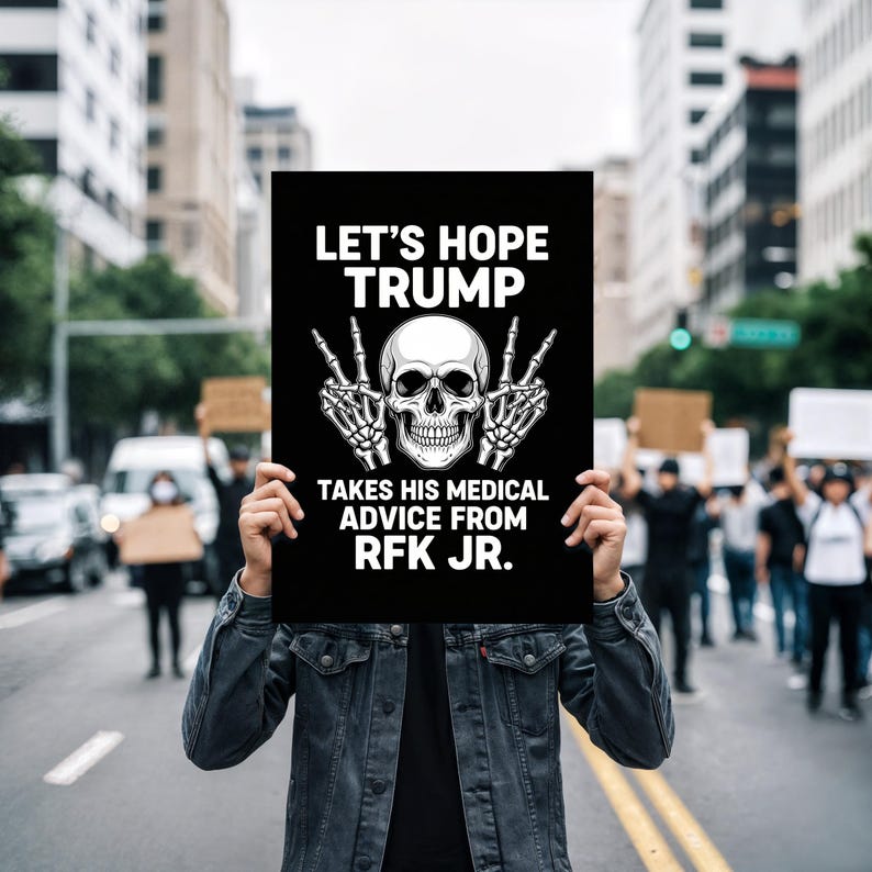 No Kings Protest Sign Printable – Anti-trump Protest Poster for March ...