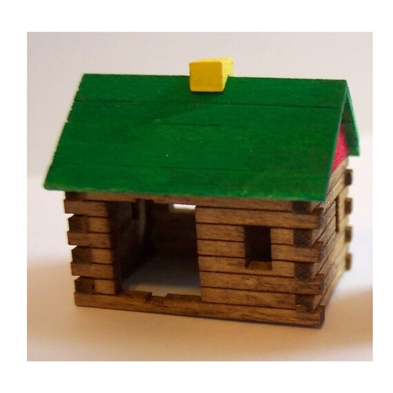 Log Cabin Toy Kit Dollhouse Miniature 1 12 Scale Etsy