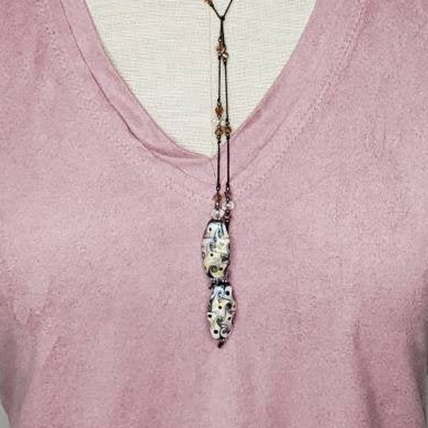 Lariat, Y Necklace, Bolero Necklace, Hand-knotted Necklace, Wrap Necklace, Gifts Under 50,Everyday Jewelry, Boho Chic, Unique Jewelry