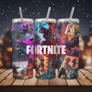 Game Theme Tumbler Wrap | F. nite Tumbler | Gamers Tumbler Wrap | Multiplayer Game Tumbler Wrap | Famous Game Tumbler | 20oz Skinny Tumbler