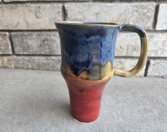 Handcrafted Tall Stoneware Mug, 22 oz
