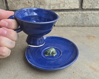 Hidden Toad Tea Cup and Saucer