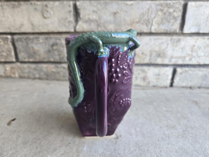 Large Floral Lizard/Frog Mug image 6