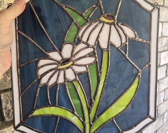 Daisy Stained Glass Suncatcher