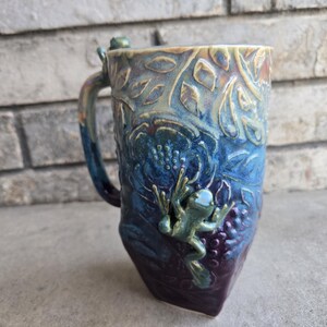 Large Floral Lizard/Frog Mug image 12