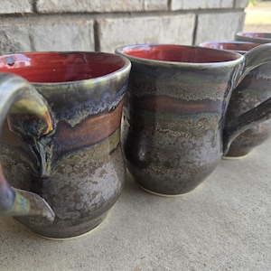 Drippy Ceramic Mugs - 12 oz, Stackable