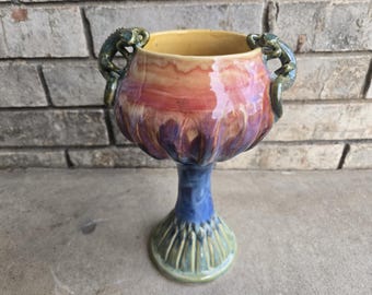 Large lizard rainbow chalice