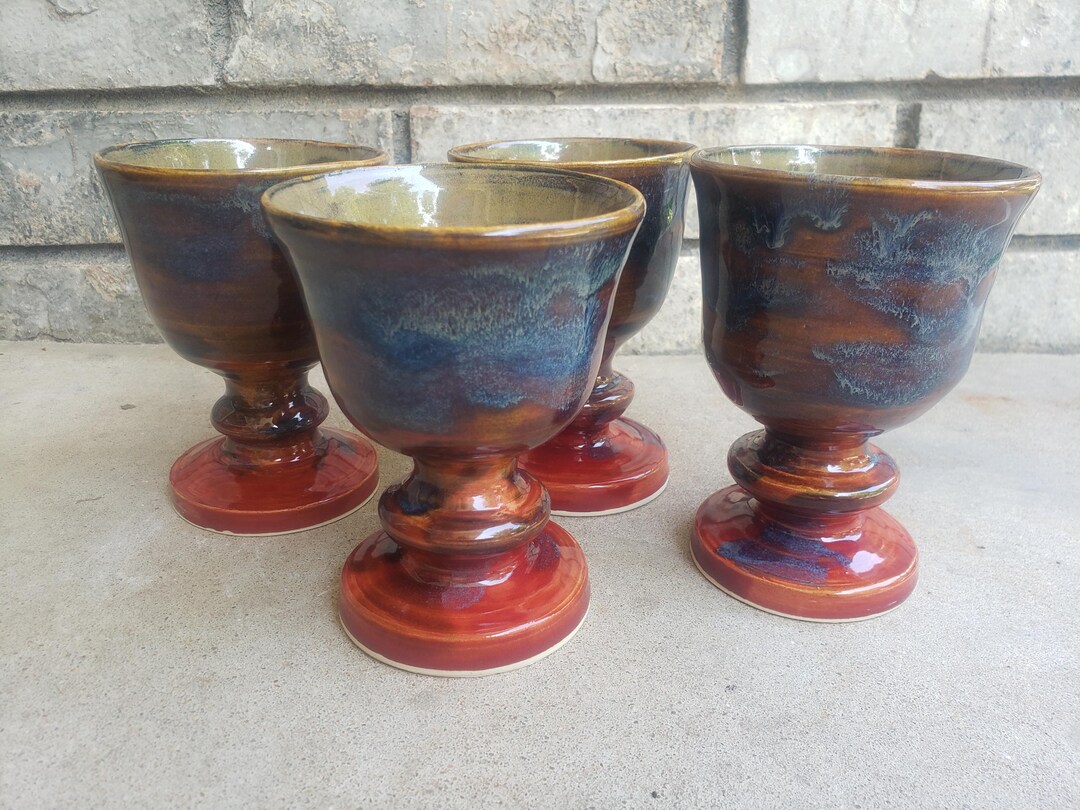 Set of 4 Goblets - Etsy