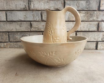 Wheat Bowl and Pitcher
