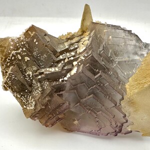 Gorgeous Cubic Fluorite Have Dogtooth Calcite Specimen From Baluchistan Pakistan