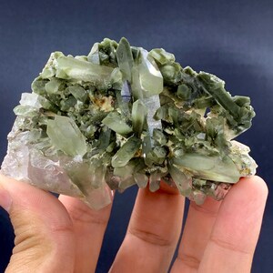 Chlorine Quartz Crystal Cluster with Anatase - Pakistan Gemstone
