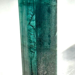 Indicolite Tourmaline Crystal: Rough Gemstone from Afghanistan (12.35 ct)