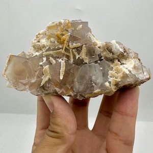 Gorgeous Cubic Fluorite Have Dogtooth Calcite Specimen From Baluchistan Pakistan