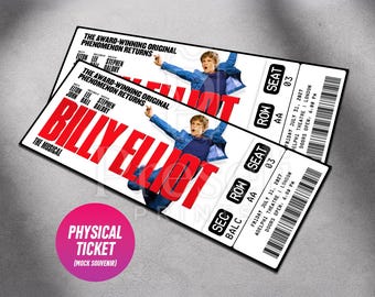 Custom Billy Elliot Musical Theatre Ticket | Personalized Gift Reveal | Editable Souvenir Keepsake | Physical Ticket