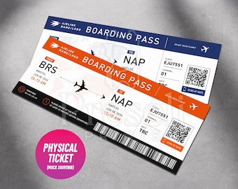 Holiday Boarding Pass Gift Reveal | Airline Flight Ticket | Souvenir Keepsake| Surprise Custom Voucher