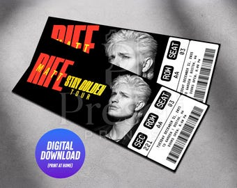 Printable Matt Rife Ticket Stay Golden 2025 Tour | Personalized Live Comedy Show Gift Reveal | Custom Keepsake | Instant Download
