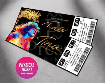 Custom Tina Turner The Musical Theatre Ticket | Personalized Gift Reveal | Editable West End / Broadway Souvenir Keepsake | Physical Ticket