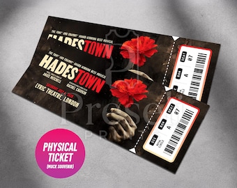 Hadestown Ticket | Personalized Musical Theatre Souvenir Keepsake (Physical Ticket)